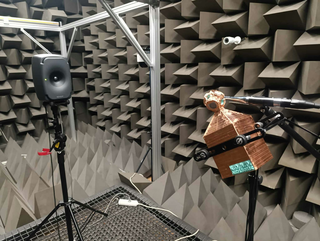 Measurement setup in the anechoic chamber
